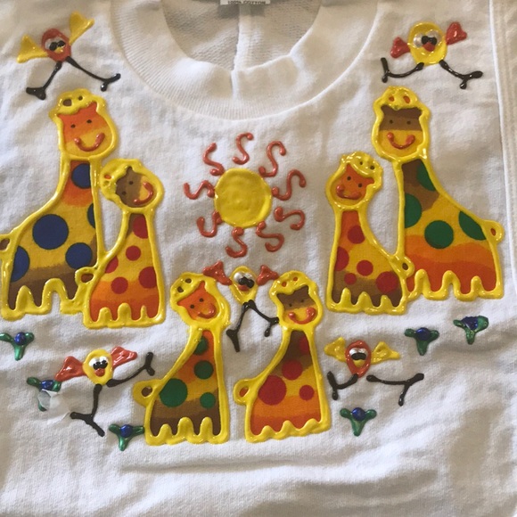 Handmade bib with giraffes 🦒 - Picture 2 of 7